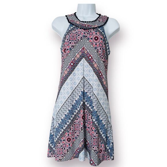 Trixxi Dresses & Skirts - Trixxi Clothing Company Mini Dress Button Neck Closure Collar Geometric Small